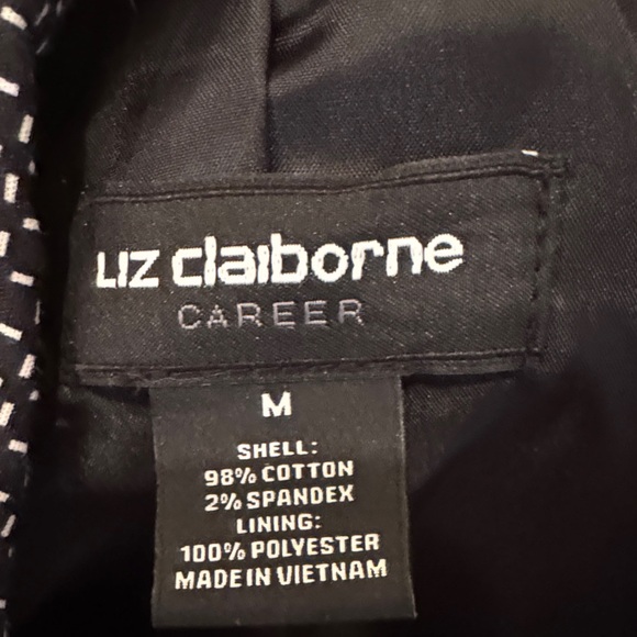 Liz Claiborne Women's Black and White Blazer Size Medium - Picture 2 of 3